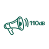 110 DB SOUND LEVEL
